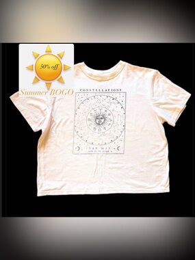 ☀️NWOT! Crop Top Constellations Star Map Guide To The Heaven - size XXL